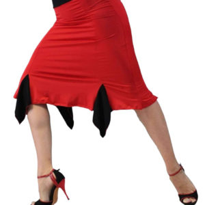 Τάνγκο φούστα σε κόκκινο- μαύρο χρώμα