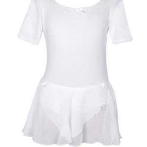 Children's short-sleeve leotard with skirt