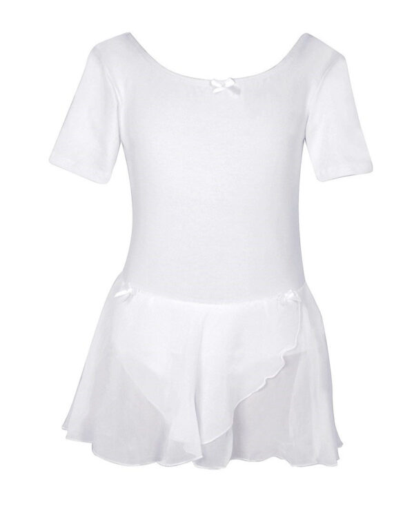 Children's short-sleeve leotard with skirt