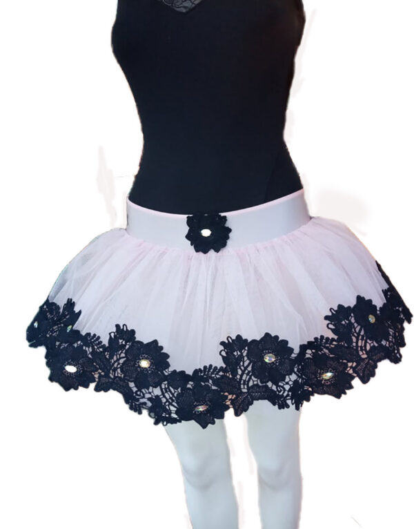 Women's tutu skirt in pink-black