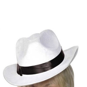 White gangster hat