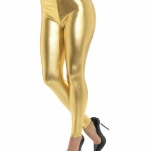 Metallic gold leggings